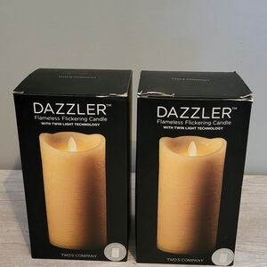 Two's Company Dazzler Flameless Candle - SILVER